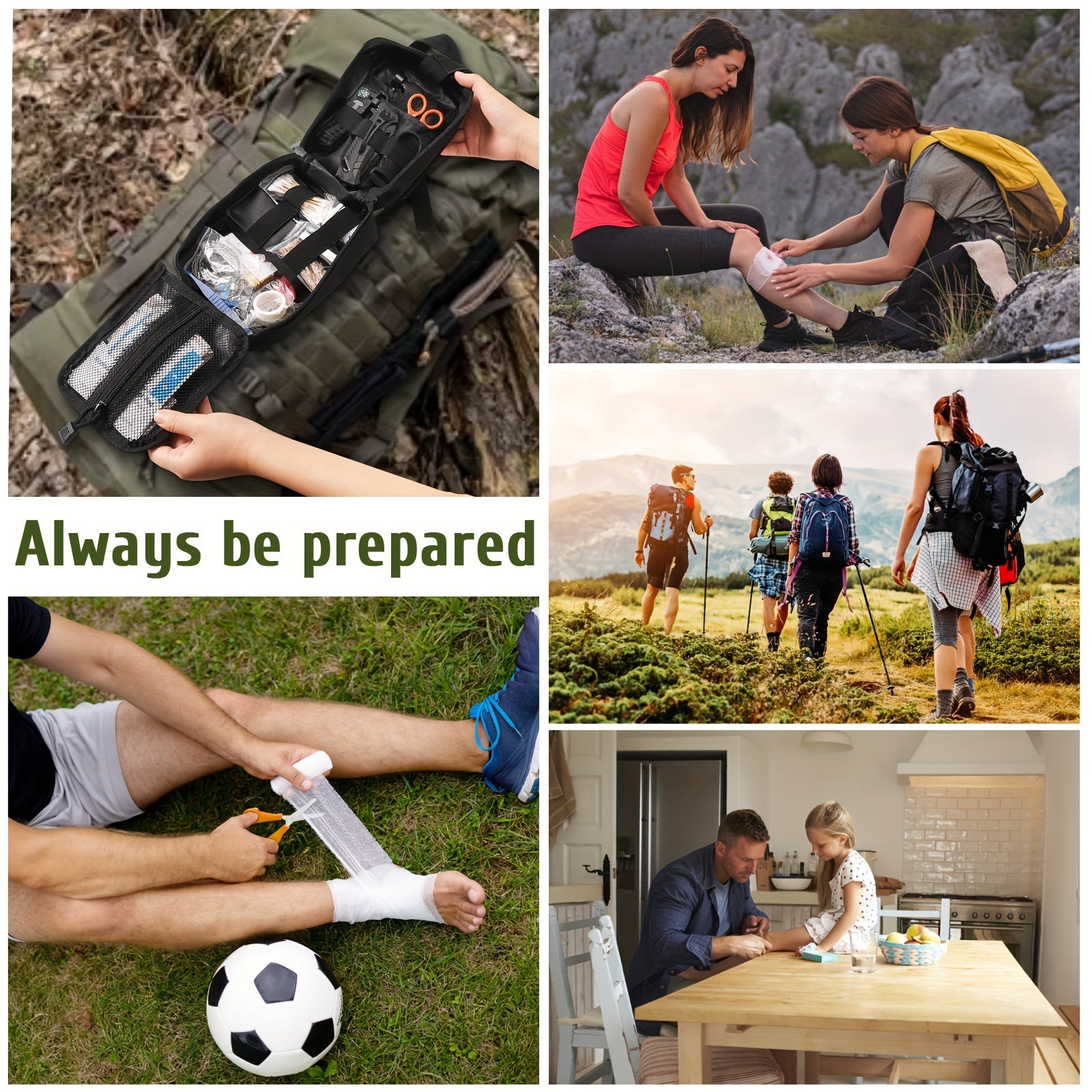 Survival kit and first aid kit 170 in one, 170 emergency supplies, camping accessories, upgraded Molle kit including axe, shovel, knife, lantern. Suitable for men outdoor adventure, camping, hiking, fishing, hunting, hiking,
