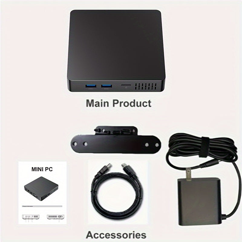 Mini PC CPU Z3735G 1GB RAM 64GB SSD Computer USB2.0 WiFi For Home Office Printers Digital Signage IoT Terminal Educational Mini Computer