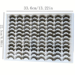 48 Pairs of Artificial Mink False Eyelashes, Fluffy and Natural Curl, Thick and Messy, Suitable for Daily Work and Party Eye Makeup - Mother's Eye Makeup Set, Makeup Tools