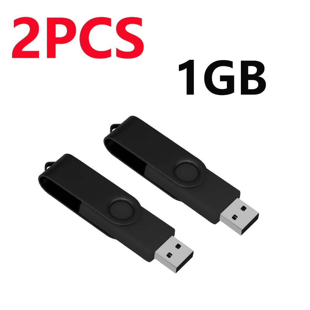 2pcs High-Speed USB 2.0 Flash Drives - Metal Pen Design, Secure Storage for PC/Laptop/Tablet/Mobile Phone, Car Audio & Game Console Compatible - Sizes: 8GB to 64MB
