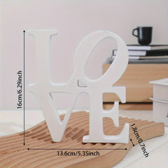 Charming Resin 'Love' Letter Decor - Classic Style, Battery-Free Holiday Ornament, Christmas Home Decor