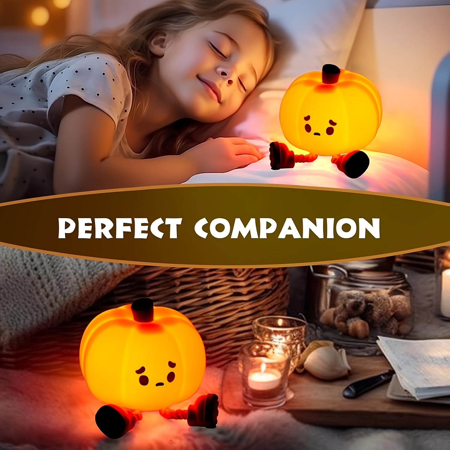 Cute Pumpkin Night Light, General Purpose Novelty Lighting, Halloween Decoration, Suitable for Lighting Up The Room, Bedside Table Night Light, Home Bedroom Living Room Decorations, Luminarias, Room Lighting, Festive Lighting