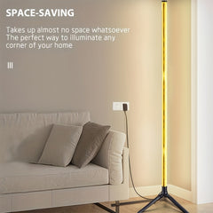 [Smart RGB Floor Lamp] Wireless APP Dimming RGB Floor Lamp, Smart RGB LED Corner Floor Lamp, Simple Living Room Decorative Lamp With Remote Control + USB Cable