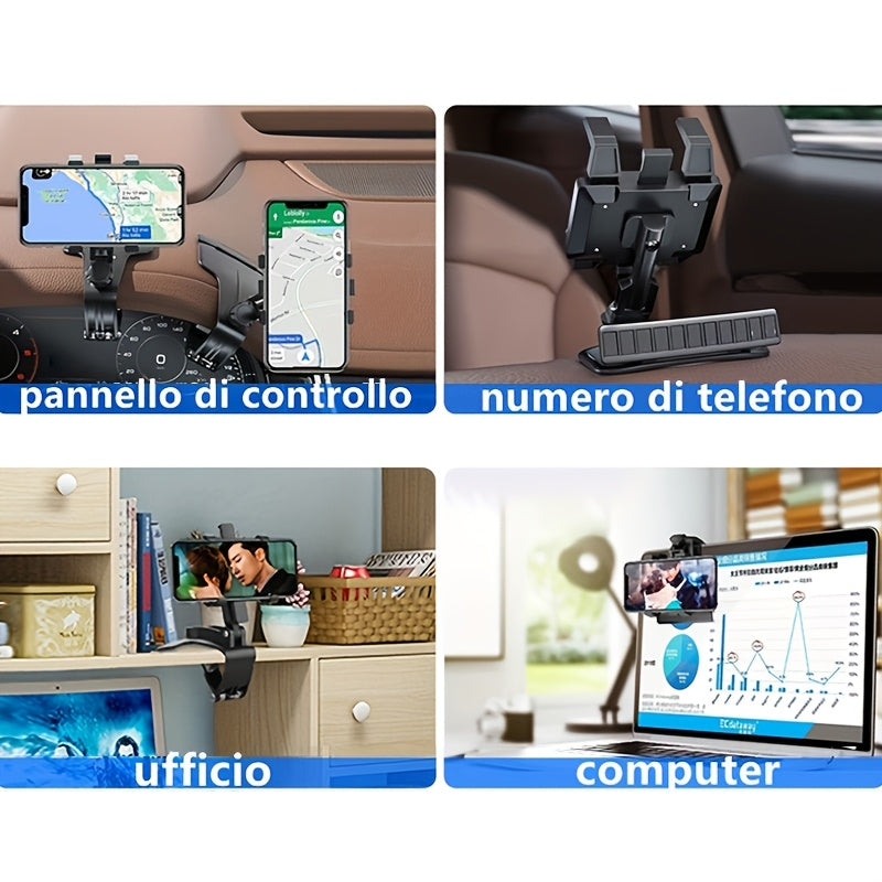Universal Car Phone Holder Mount, 360 Degrees Rotation Dashboard Phone Holder, Car Phone Mount For IPhone, Samsung, Google, Nokia, And 3TB 7" Smartphones