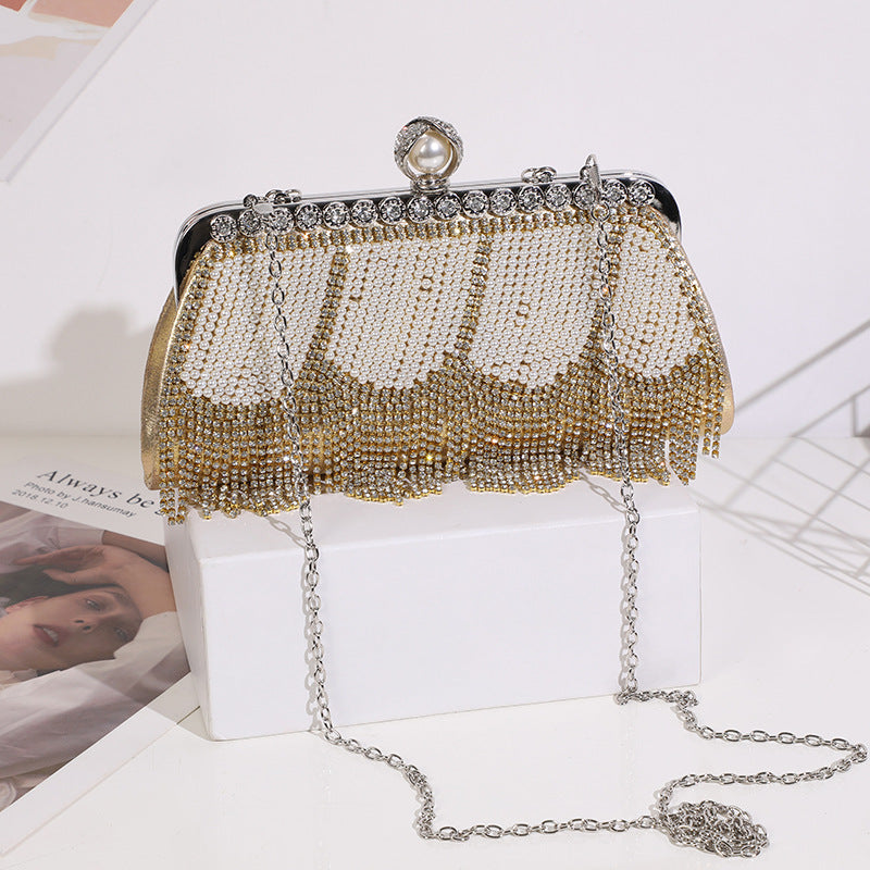 Heavy Industry Tassel Dinner Clutch Chinese Style