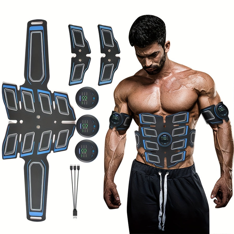 EMS Fitness Massage Belt, EMS Muscle Training Stimulator, EMS Low Frequency Physiotherapy Instrument, 6 Modes Of 18 Intensity Levels Of Rechargeable Massager, Christmas Gift, Muscle Massager, Multifunctional Body Massage, Mas