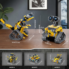 435-Piece Sillbird STEM Masterpiece - Building Toys Building Sets - Remote & APP Controlled 5-in-1 Wall Robot, Explorer Robot, Mech Dinosaur Toys Coding Set with Creative Learning, Halloween and Christmas Gift Ideas