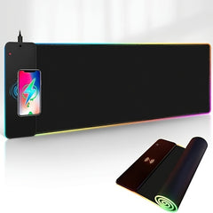 Mouse Pad Mobile Wireless Charger, Mouse Pad, Illuminated RGB, Extra Large, Thick, Non Slip Desk, Computer, Student Laptop, Keyboard Pad, Desk Pad, Game Pad, Large Mousepad, Extra Large Gaming Mouse Pad, Printed Mouse Pad, Fu