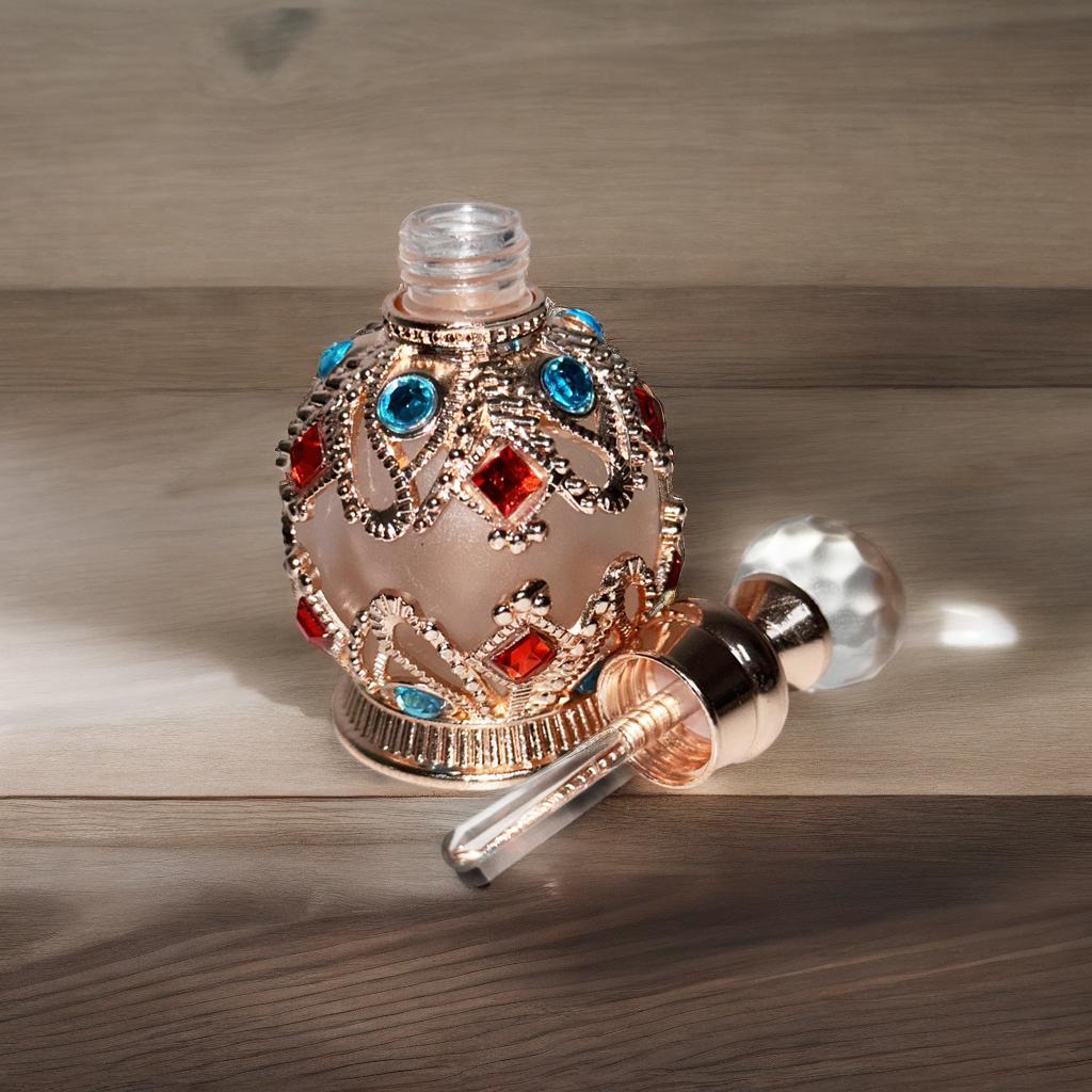 Set of 2 15ml Arabian Women's Perfume (Gold and Rose Gold), Muslim Eau de Toilette, Halal Dubai Vintage Perfume, Long Lasting Perfume, Arabian Flower Long Lasting Perfume Mother's Day Gift Valentine's Day Gift Gift for Girls