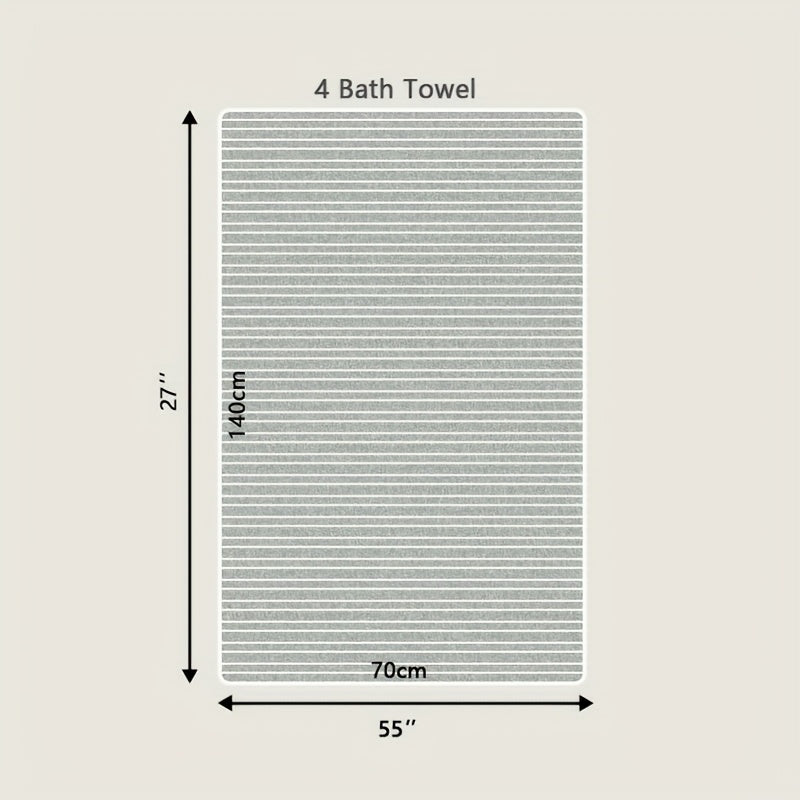 Oversized Striped Bath Towel 6pcs, Absorbent And Quick Drying Towel Bath Towel, High Quality Adult Bath Towel, Oversized to Wrap The Body, Suitable for Spa, Hotel, Home, Gift Giving, Spa Towel, Home Bath Towel, Contemporary D