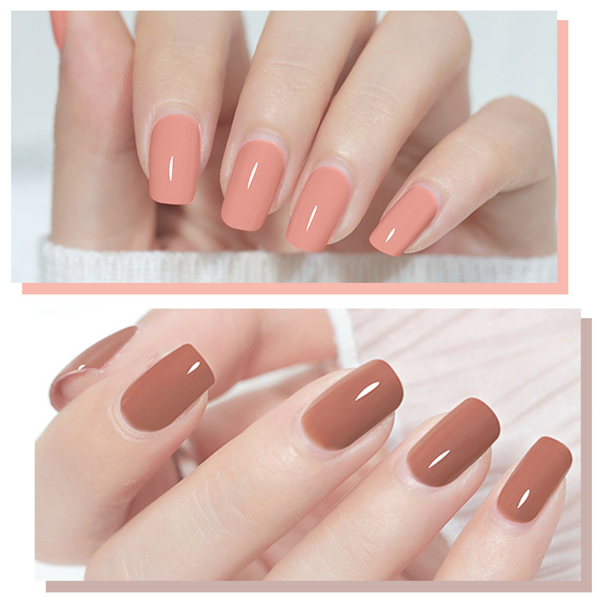 MIQH 2025 New Fashion Comfort 6pc Nail Polish Set Brilliant Dark Brown Gel Nail Polish Set Quick Dry Nail Polish Finger Nail Polish Bulk Nail Polish Diy Nail Art Salon Home Gift for Women Girls.Nails Set for Valentineaposs Da