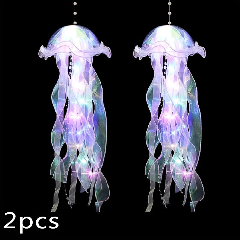 2pcs The Glowing Jellyfish Decorative Lamp Can Be Used for Courtyard, Garden, Tree, Lawn Decoration, And Holiday Party Activities
