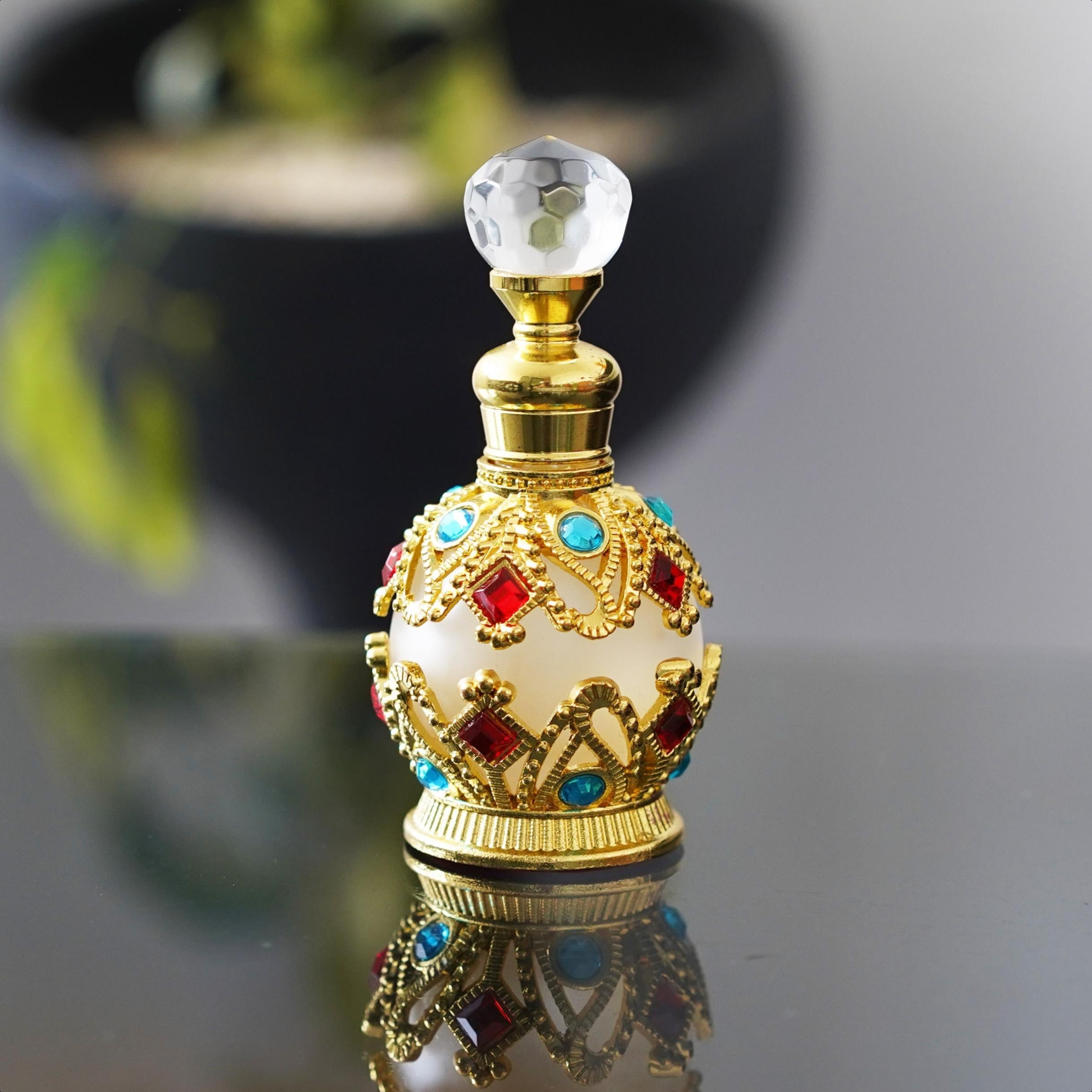 Set of 2 15ml Arabian Women's Perfume (Gold and Rose Gold), Muslim Eau de Toilette, Halal Dubai Vintage Perfume, Long Lasting Perfume, Arabian Flower Long Lasting Perfume Mother's Day Gift Valentine's Day Gift Gift for Girls