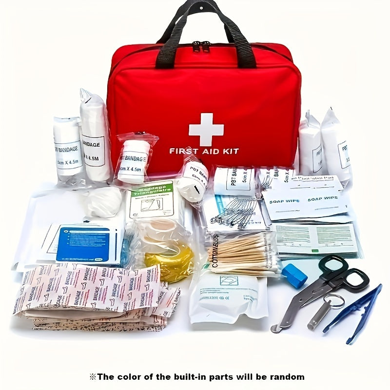 188-Piece Comprehensive First Aid Kit For Outdoor Adventures - Portable, Ideal For Hunting, Hiking & Camping, Includes Scissors & Tweezers