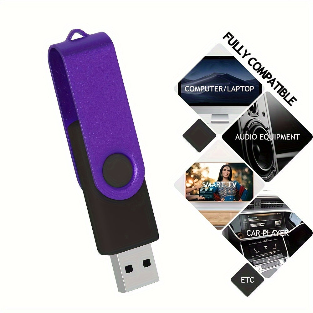2pcs High-Speed USB 2.0 Flash Drives - Metal Pen Design, Secure Storage for PC/Laptop/Tablet/Mobile Phone, Car Audio & Game Console Compatible - Sizes: 8GB to 64MB