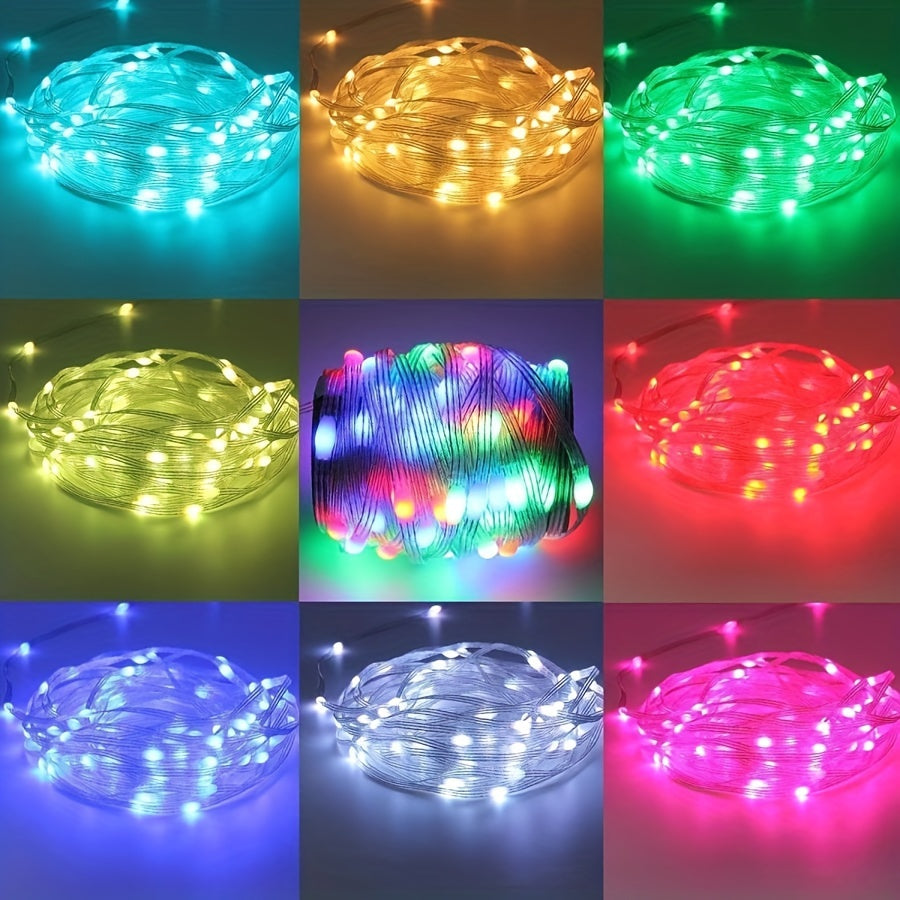 IP65 Waterproof RGB+IC Light With USB Infrared Remote Control Intelligent Wireless LED Fairy Light Christmas Light APP Control Music Synchronization Color Changing LED Strip Light With Remote Control LED Strip Light Mobile Ap