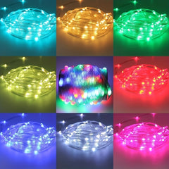 IP65 Waterproof RGB+IC Light With USB Infrared Remote Control Intelligent Wireless LED Fairy Light Christmas Light APP Control Music Synchronization Color Changing LED Strip Light With Remote Control LED Strip Light Mobile Ap