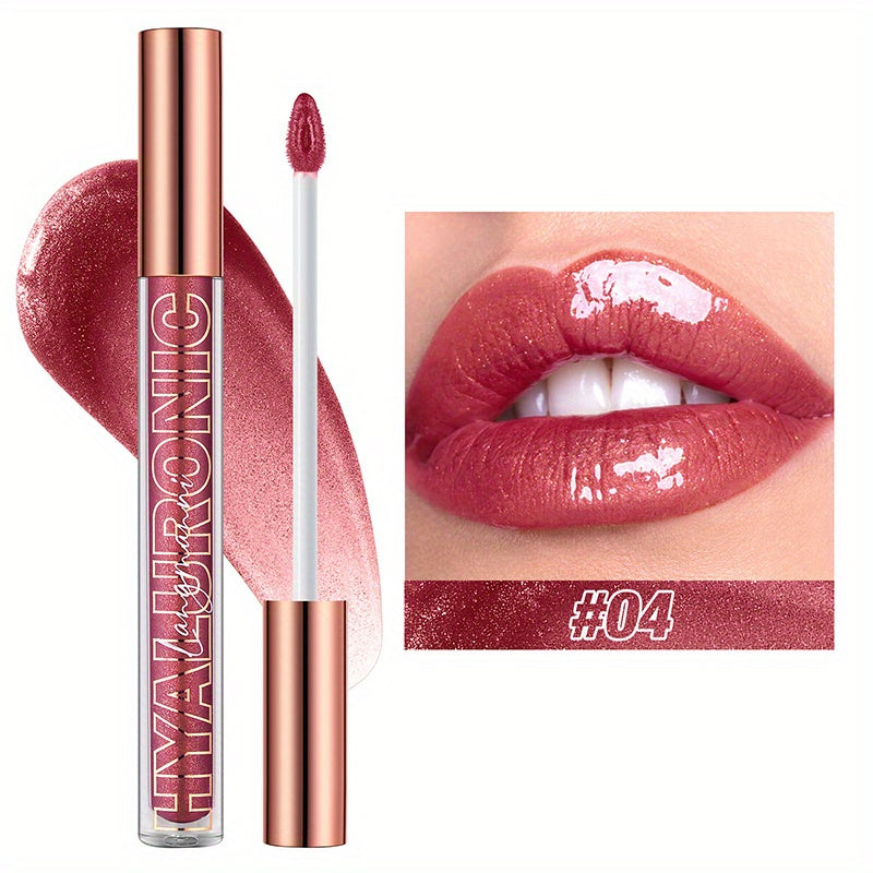 8 Colors Hyaluronic Acid Glitter Lip Gloss, Moisturizing And Nourishing Lip Glaze, Long Lasting Waterproof High Pigmented Lip Gloss Valentine's Day Gifts For Music Festival