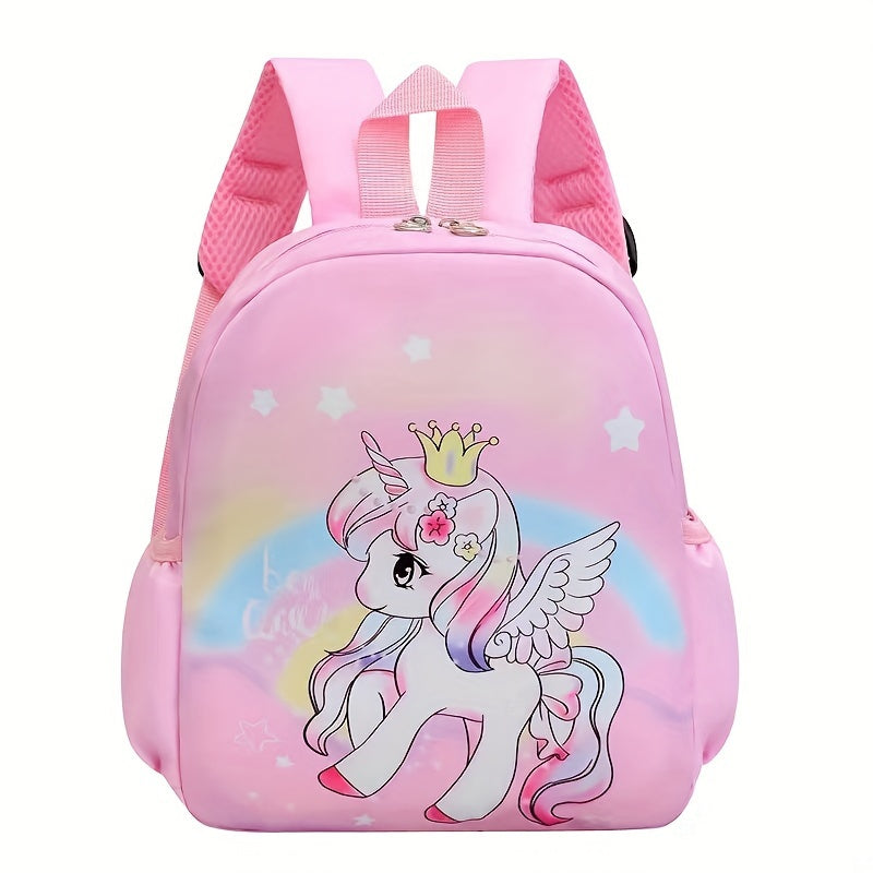 Durable Lightweight Nylon Backpack - Kids' School Bag with Side Pockets, Adjustable Straps, and Embossed Design - Hand Wash, Comfortable Street Style for Boys & Girls, Ages 3-14, Multiple Zippers