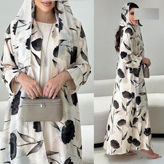 European And American Long-sleeved Printed Robe Jacket