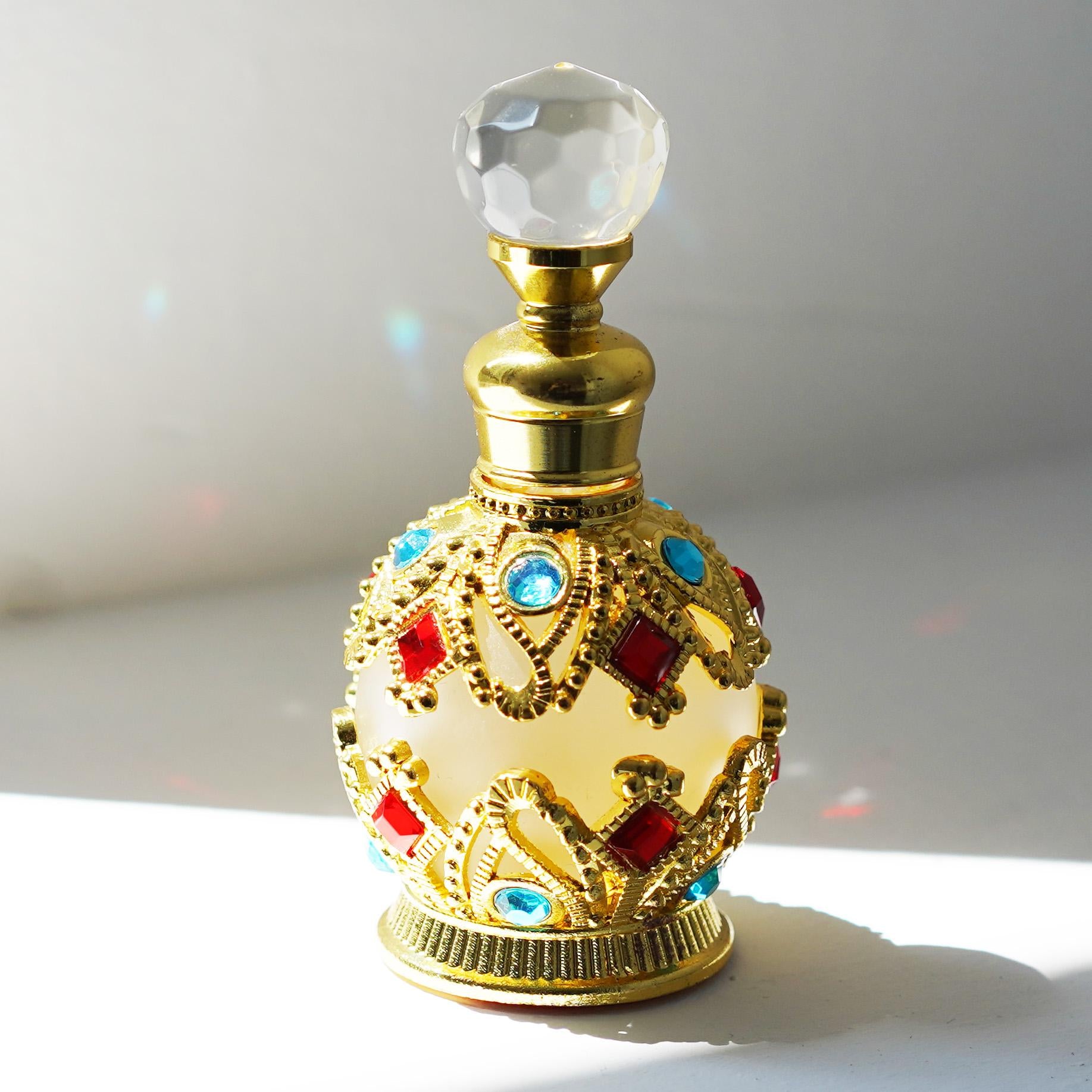 Set of 2 15ml Arabian Women's Perfume (Gold and Rose Gold), Muslim Eau de Toilette, Halal Dubai Vintage Perfume, Long Lasting Perfume, Arabian Flower Long Lasting Perfume Mother's Day Gift Valentine's Day Gift Gift for Girls