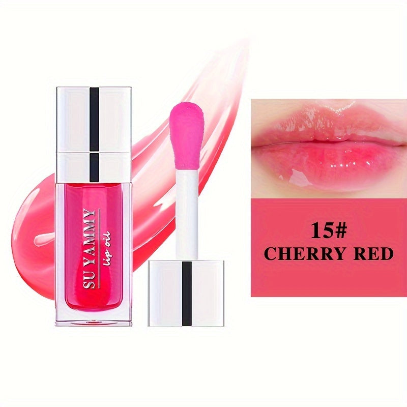 5 Shades Hydrating Lip Glow Oil Lip Gloss, Moisturizing Transparent Liquid Lip Balm, Natural Lip Enhancer, Make Lips Fuller And Moisturized Valentine's Day Gifts For Music Festival
