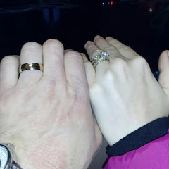 1 fashionable and romantic couple wedding matching ring, suitable for her 2-piece set and his 1-piece - fashionable, durable, low allergenic, timeless design, perfect symbol of long-lasting love