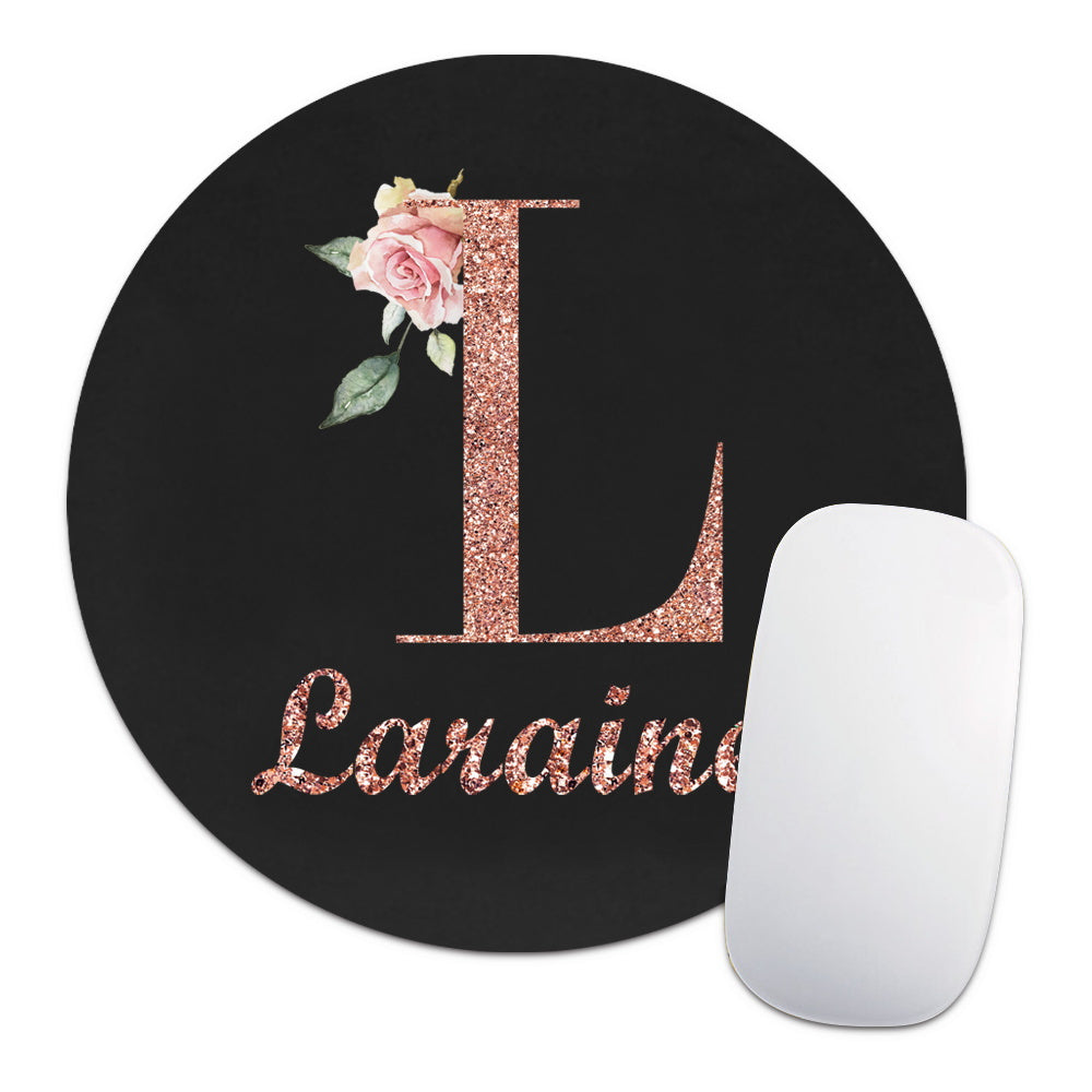 Personalized Customized Name Faux Leather Mouse Pad Durable Laptop Gaming Mousepad Customized Products Multifunctional Notebook Computer Game Mouse Pad Wear-resistant High-Grade Desk Mat PC Mouse Pad Personal Tailor