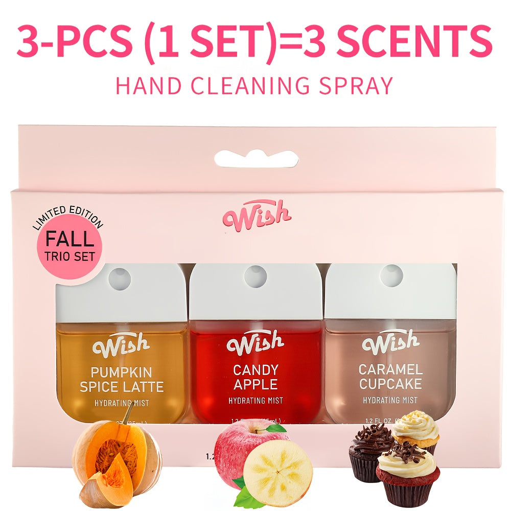 Wish 3/6pcs Set Portable Hand Perfume Spray, Power Mist Hydrating Spray, That Leaves Hands Cleaning, Hydrated, And Delicately Scented. Moisturizing Mini Hand Fragrance Spray, Travel Size For Ideal For Outdoor Activities, Holi
