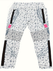 Autumn And Winter Super All-in-one Fashion Small Icon Printed Women's Pants Home Casual Outing Date Elastic Comfort High Waist Hip Lift Waist Yoga Pants