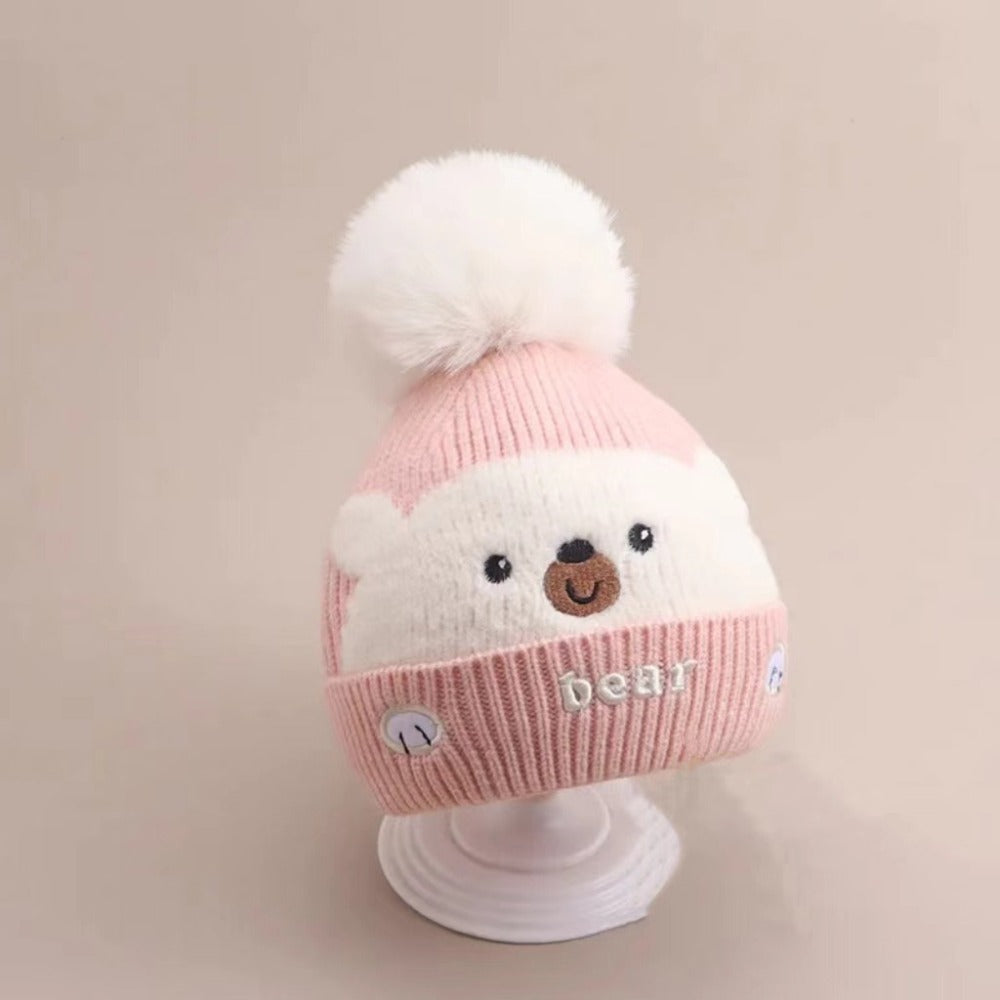 Nouveau haute qualité 2-5 ans bébé tricoté chapeau chaud épaissir enfants cache-oreilles casquette coupe-vent tricoté laine chapeau automne hiver
