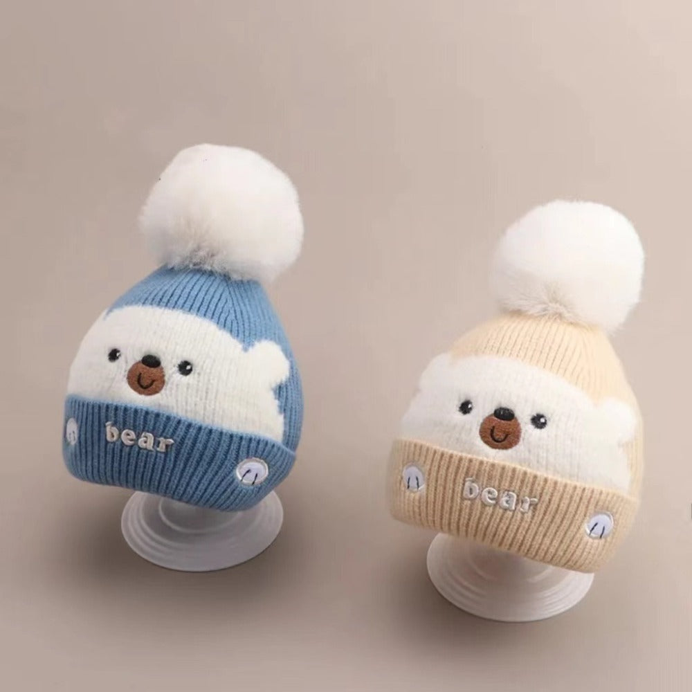 Nouveau haute qualité 2-5 ans bébé tricoté chapeau chaud épaissir enfants cache-oreilles casquette coupe-vent tricoté laine chapeau automne hiver