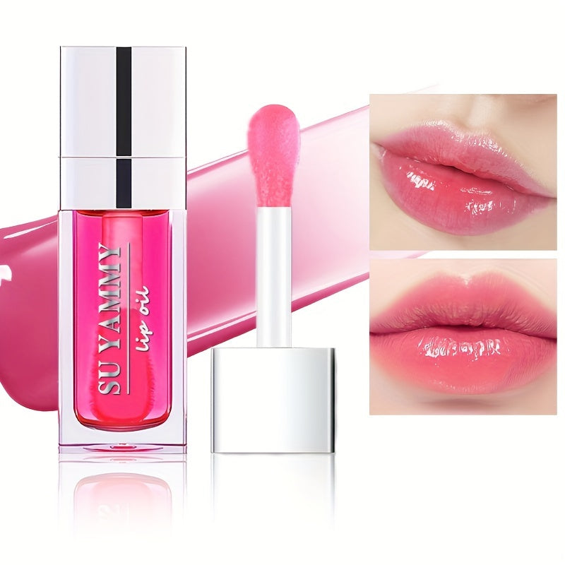 5 Shades Hydrating Lip Glow Oil Lip Gloss, Moisturizing Transparent Liquid Lip Balm, Natural Lip Enhancer, Make Lips Fuller And Moisturized Valentine's Day Gifts For Music Festival