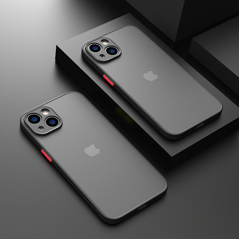 Luxury Matte Armor Shockproof Phone Case For 11/12/13/14/15 Pro Max Silicone Hard Back Cover, New 2024.