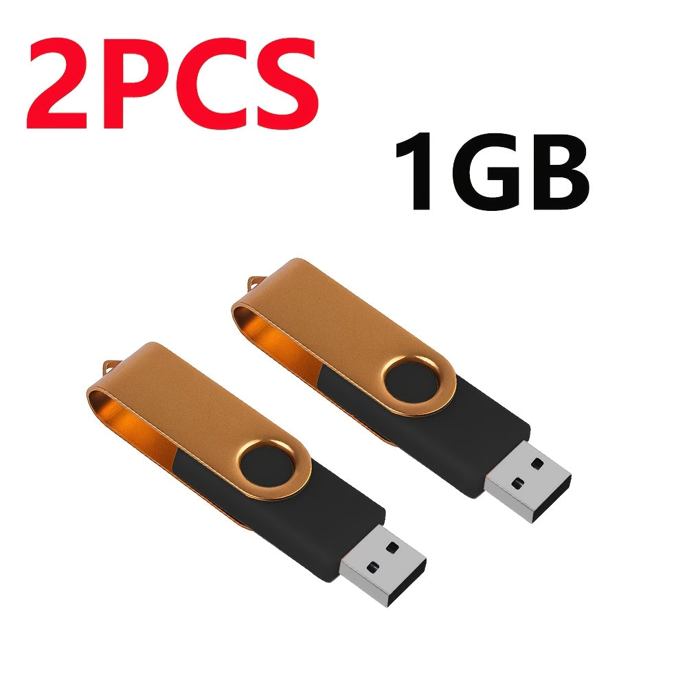 2pcs High-Speed USB 2.0 Flash Drives - Metal Pen Design, Secure Storage for PC/Laptop/Tablet/Mobile Phone, Car Audio & Game Console Compatible - Sizes: 8GB to 64MB
