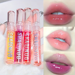 4pcs Plumping Lip Gloss Set - Hydrating & Nourishing Jelly Shine, Non-Sticky Glass Finish, Perfect Valentine's Gift for Her, Lip Gloss, Moisturizing, Shiny, Valentine's Day Gift