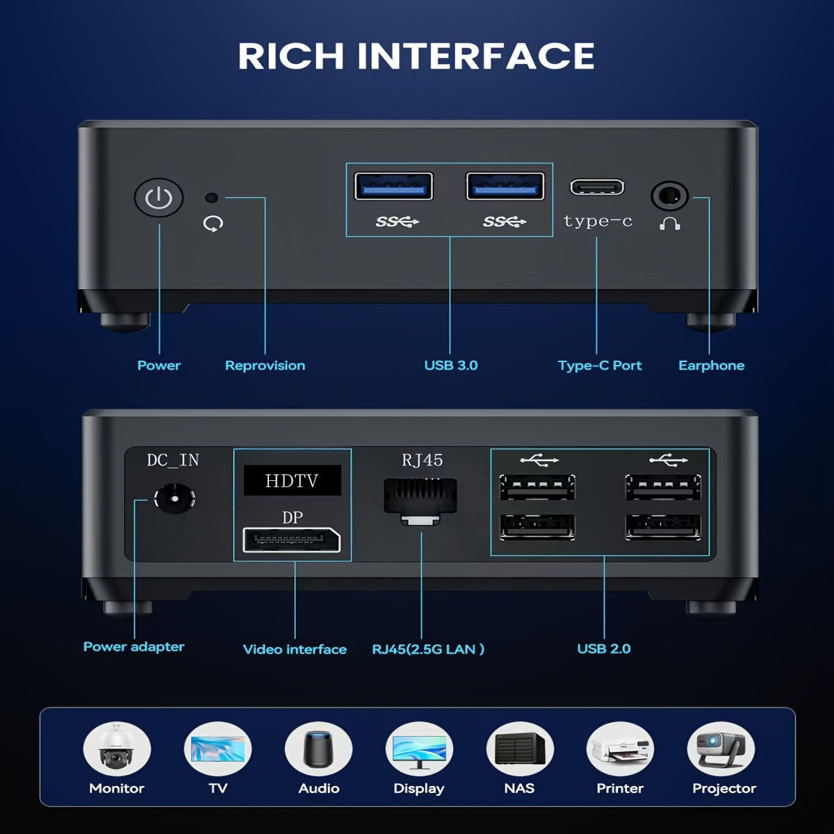 ADREAMER Librabox10 Mini PC Windows 11, Intel N95(Up To 3.4GHz) Micro PC, 8GB 16GB DDR5 RAM 1TB M.2 SSD Mini Desktop Computer, 4K Dual Display/USB/WiFi/BT/RJ45 Ethernet For Home/Office.