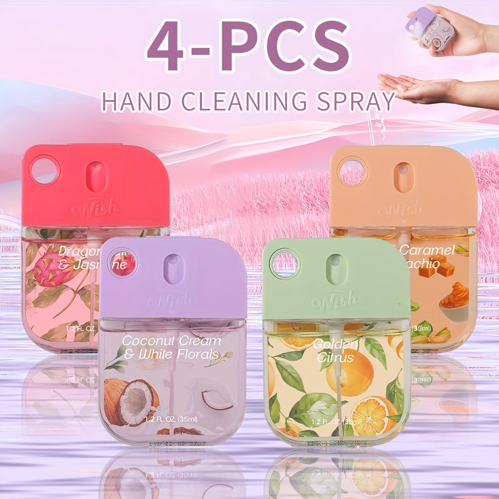 Portable Aloe Vera Power Mist Hand Fragrance Spray, Hydrating Mini Perfume, Fresh Fruity Scent That Leaves Hands Cleaning, Hydrated, And Delicately Scented. No-Rinse, Travel Size for All Ages - Ideal for Outdoor Activities, H