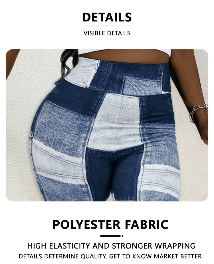 Women's Outdoor Sports Recommended Plaid Print Long Pants, Polyester and Elastane Blend, Machine Washable - Spring/Summer, 2024 Hot Deal, Plaid Print, Outdoor Sports, Women's Pants