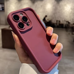 Luxurious Solid Color Shockproof Phone Case Compatible with Apple Iphone 15, 14, 13, 12, 11 Pro Max, 14, 15 Plus, Featuring Camera Protection And Accessory Coverage.