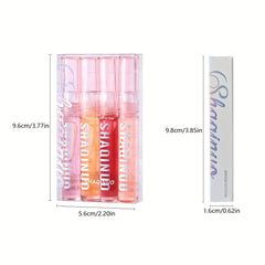4pcs Plumping Lip Gloss Set - Hydrating & Nourishing Jelly Shine, Non-Sticky Glass Finish, Perfect Valentine's Gift for Her, Lip Gloss, Moisturizing, Shiny, Valentine's Day Gift