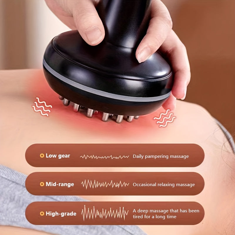 Rechargeable Full-Body Massager & Scraper - 3000mAh Lithium Battery, USB Charging, Relax Muscles Anywhere - Perfect for Legs, Abdomen, Shoulders, Neck, Ideal Holiday Gift