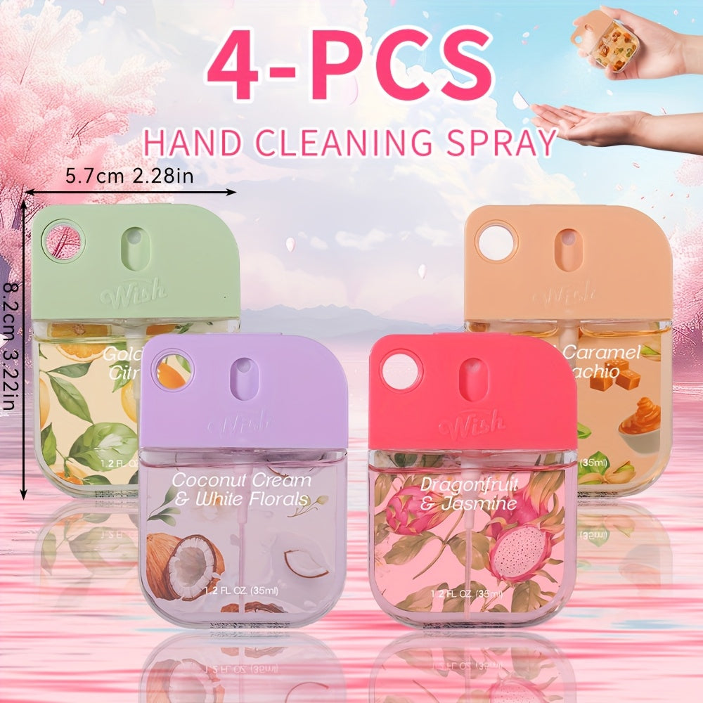 Portable Aloe Vera Power Mist Hand Fragrance Spray, Hydrating Mini Perfume, Fresh Fruity Scent That Leaves Hands Cleaning, Hydrated, And Delicately Scented. No-Rinse, Travel Size for All Ages - Ideal for Outdoor Activities, H