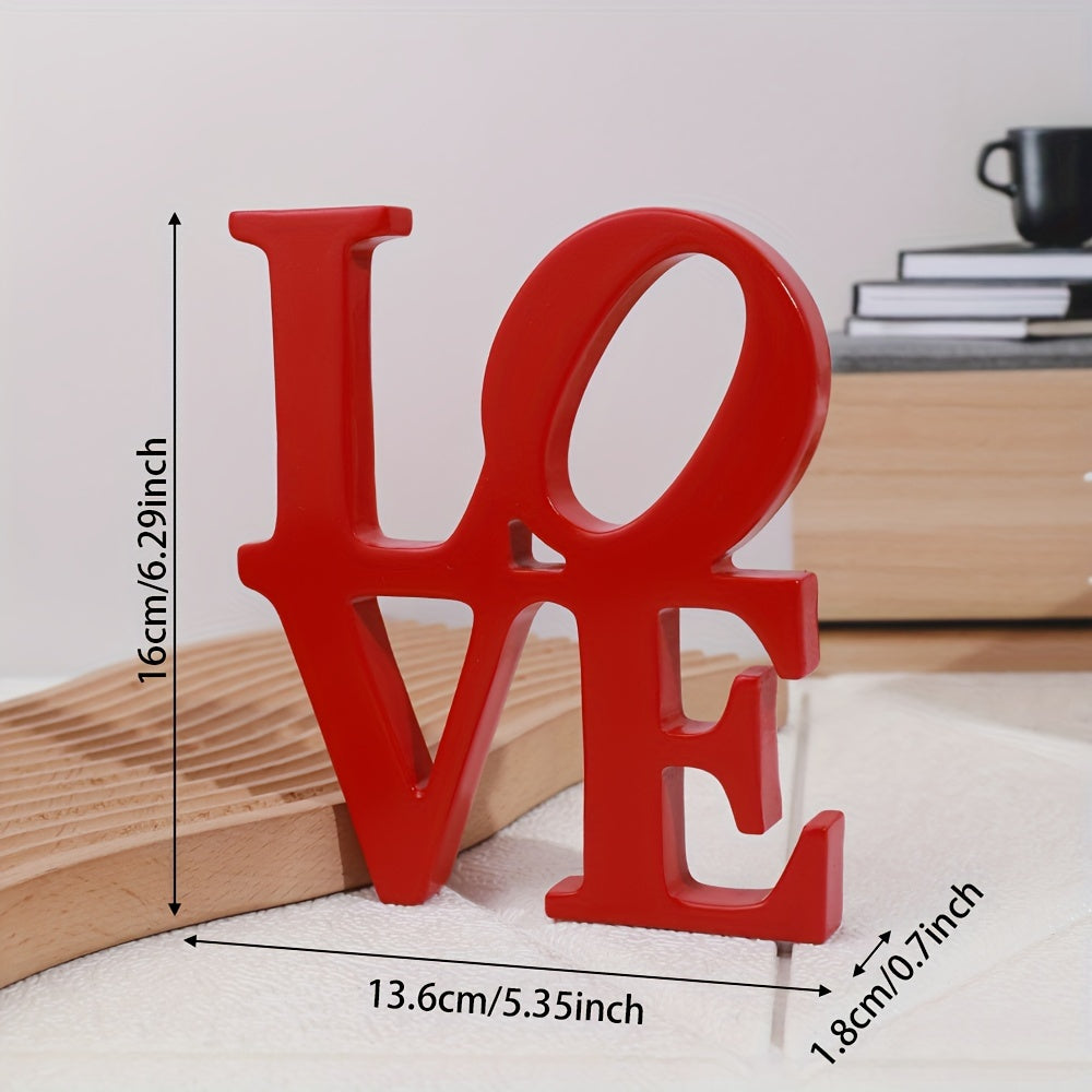 Charming Resin 'Love' Letter Decor - Classic Style, Battery-Free Holiday Ornament, Christmas Home Decor