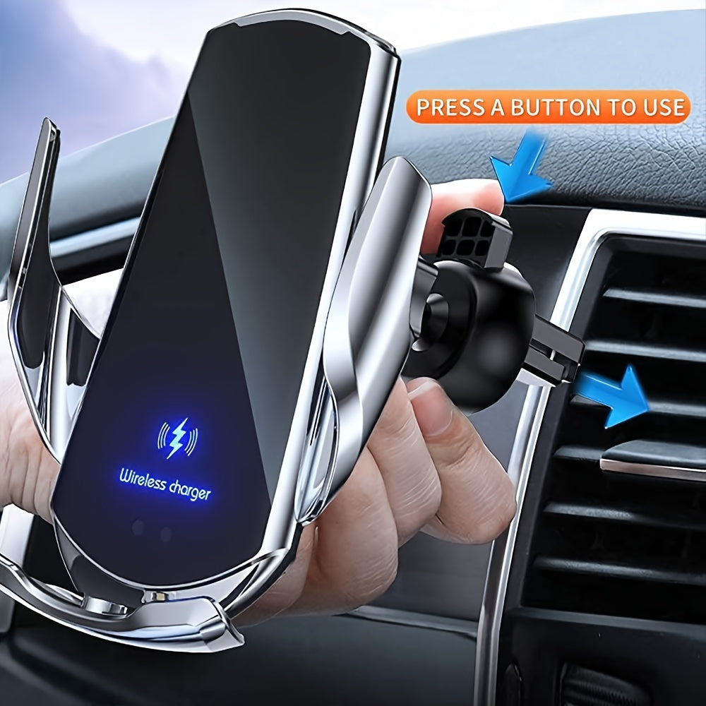 Fast Charging Smart Sensor Wireless Car Phone Charger Auto-Clamping Air Vent Phone Holder
