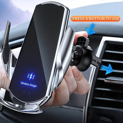 15W Fast Charging Q3 Smart Sensor Wireless Car Phone Charger - Auto-Clamping Air Vent Phone Holder