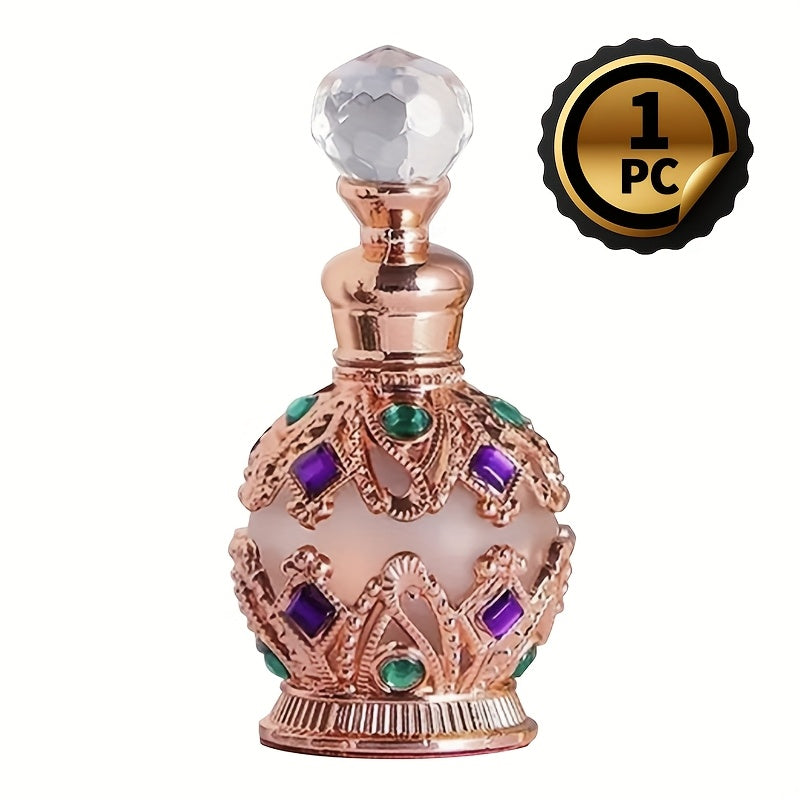 15ml/0.5oz Dubai-inspired Arabic Women's Perfume Oil: Classic Golden, Long-lasting Alluring, Crown Premium Dropper, Fresh Floral (lemon, Vanilla, Jasmine, Rose, Amber & Musk), Plant-based, for Dates/parties/daily Use, Great G