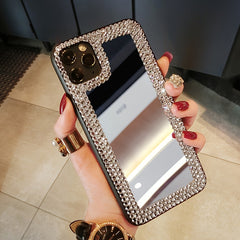 Fashionable And Luxurious Minimalist Makeup Mirror Phone Case Suitable for Iphone 17 Pro Max / 16 Plus.