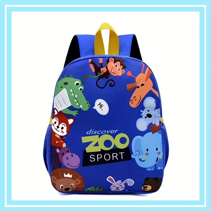 Durable Lightweight Nylon Backpack - Kids' School Bag with Side Pockets, Adjustable Straps, and Embossed Design - Hand Wash, Comfortable Street Style for Boys & Girls, Ages 3-14, Multiple Zippers