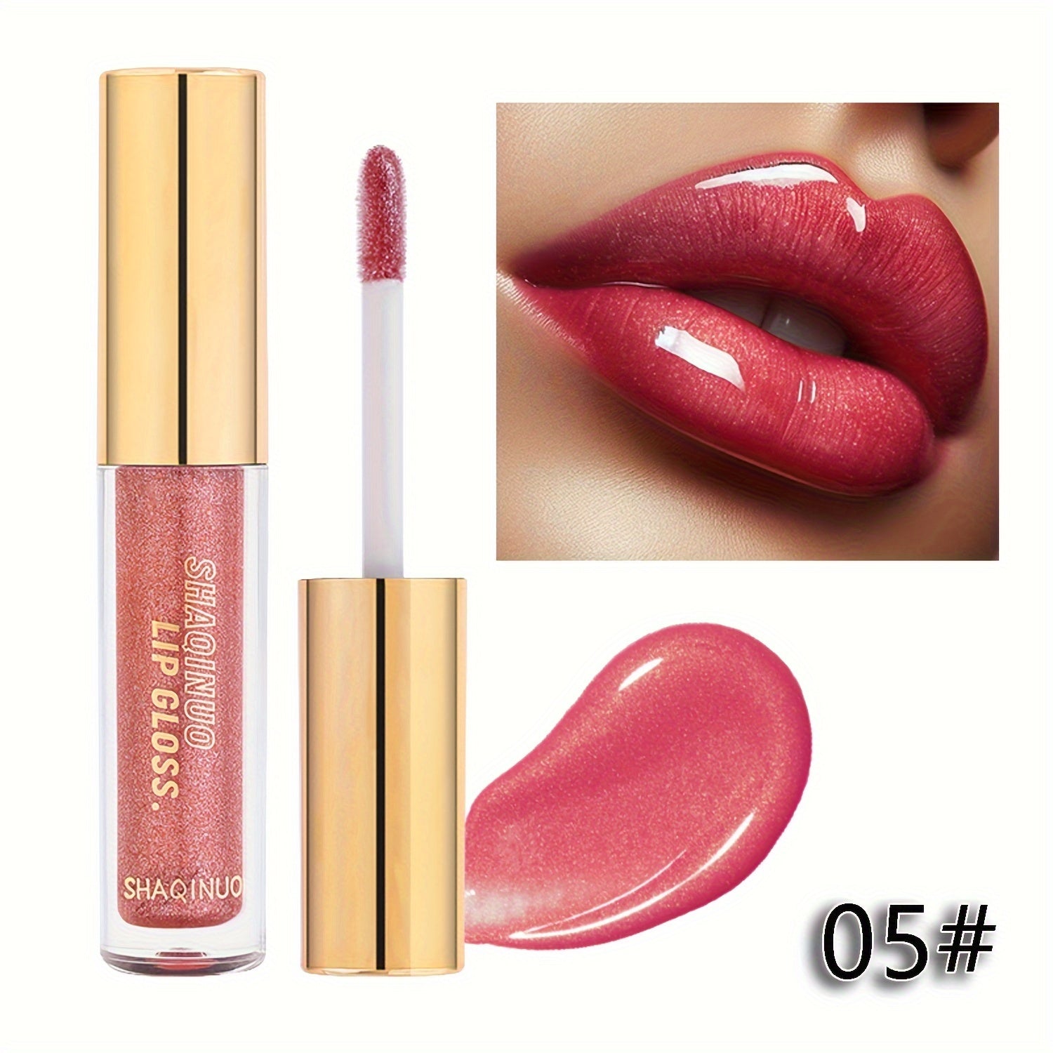 Shimmering Berry-Shade Lip Gloss - Moisturizing & Nourishing, Anti-Crack for All Skin Types, Perfect for Fall/Winter